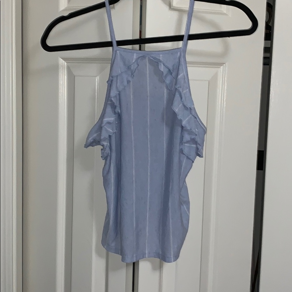 American eagle blue striped tank top
